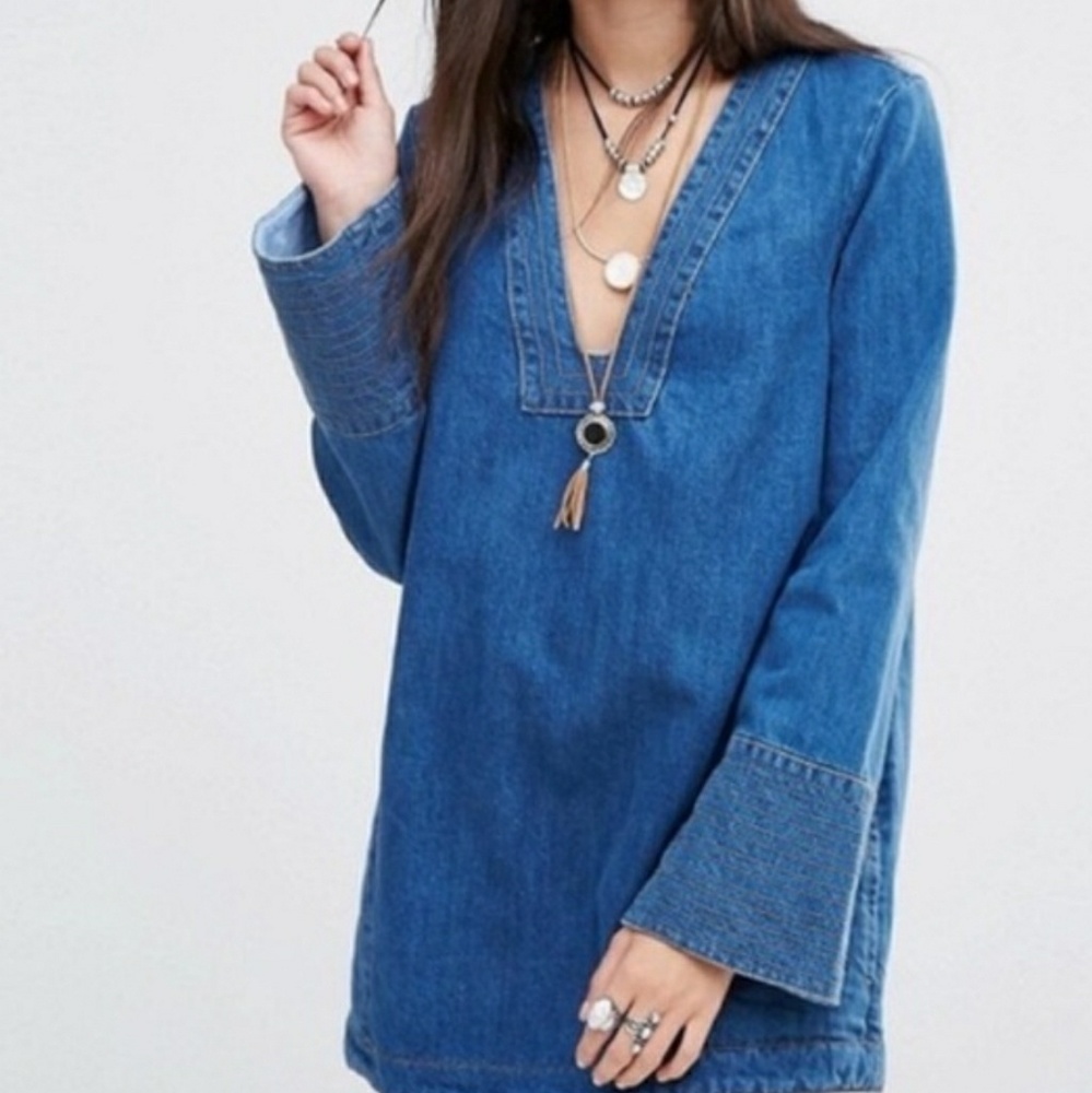 Free People denim shirt/dress